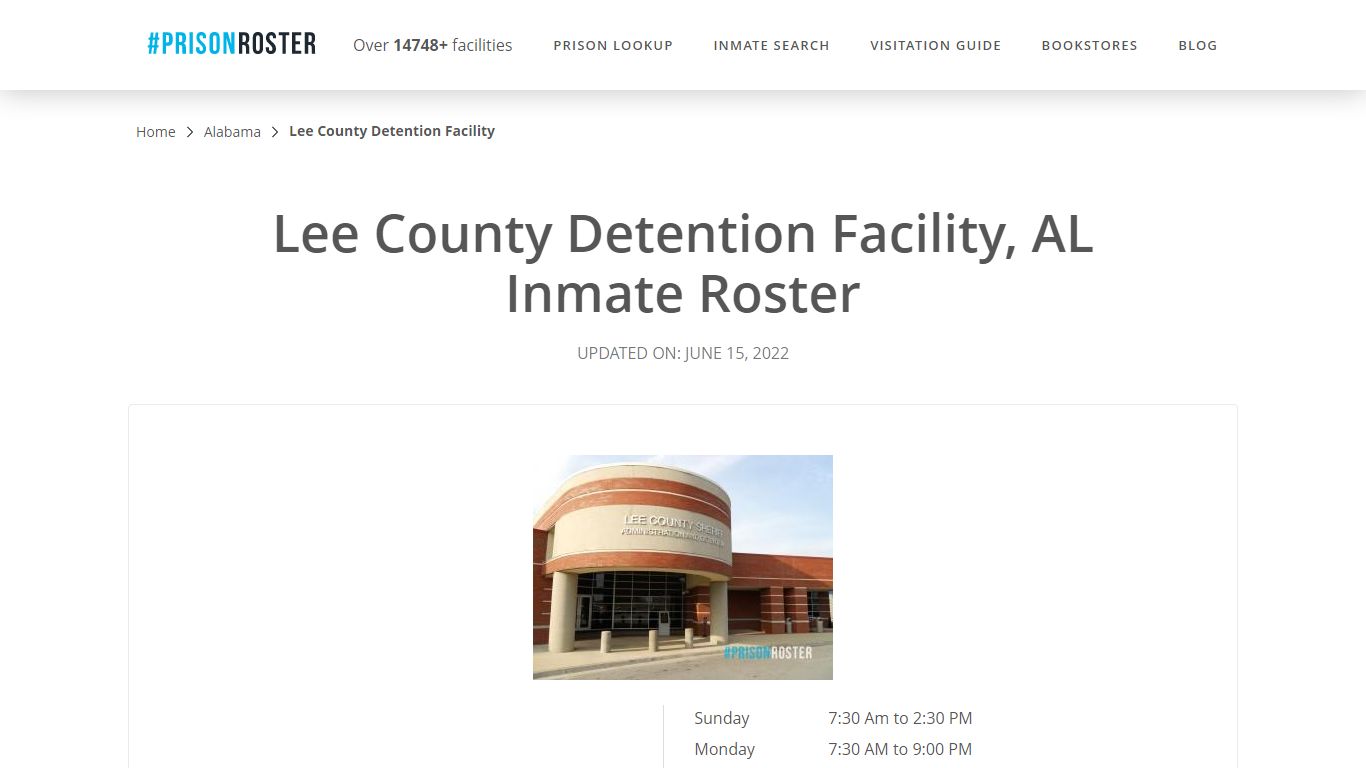 Lee County Detention Facility, AL Inmate Roster - Prisonroster